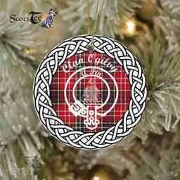 Ogilvy Tartan Ornament,  ceramic ornament, personalized christmas ornaments, christmas tree ornaments, christmas door decorations, Plaid Ornament, Tartan Ceramic Ornament