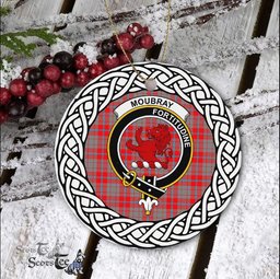 Moubray Tartan Ornament,  ceramic ornament, personalized christmas ornaments, christmas tree ornaments, christmas door decorations, Plaid Ornament, Tartan Ceramic Ornament