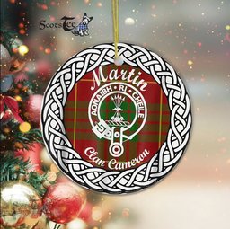 Martin Tartan Ornament,  ceramic ornament, personalized christmas ornaments, christmas tree ornaments, christmas door decorations, Plaid Ornament, Tartan Ceramic Ornament