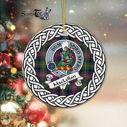 MacLennan Tartan Ornament,  ceramic ornament, personalized christmas ornaments, christmas tree ornaments, christmas door decorations, Plaid Ornament, Tartan Ceramic Ornament