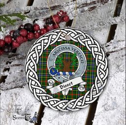 Bisset Scottish Clan Tartan Crest Badge Plaid Ornament Gift. Christmas Tree Ornament Bisset Clan Tartan Ornament,  ceramic ornament, personalized christmas ornaments, christmas tree ornaments, christmas door decorations, Plaid Ornament, Tartan Ceramic Ornament