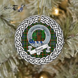 Bisset Scottish Clan Tartan Crest Badge Plaid Ornament Gift. Christmas Tree Ornament Bisset Clan Tartan Ornament,  ceramic ornament, personalized christmas ornaments, christmas tree ornaments, christmas door decorations, Plaid Ornament, Tartan Ceramic Ornament