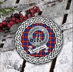 Anstruther Scottish Clan Tartan Crest Badge Plaid Ornament Gift. Christmas Tree Ornament Anstruther Clan Tartan Ornament,  ceramic ornament, personalized christmas ornaments, christmas tree ornaments, christmas door decorations, Plaid Ornament, Tartan Ceramic Ornament