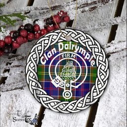 Dalrymple surname Tartan Ornament,  ceramic ornament, personalized christmas ornaments, christmas tree ornaments, christmas door decorations, Plaid Ornament, Tartan Ceramic Ornament