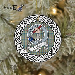 Balfour Scottish Clan Tartan Crest Badge Plaid Ornament Gift. Christmas Tree Ornament Balfour Clan Tartan Ornament,  ceramic ornament, personalized christmas ornaments, christmas tree ornaments, christmas door decorations, Plaid Ornament, Tartan Ceramic Ornament