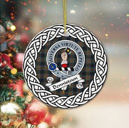 Dennistoun Tartan Ornament,  ceramic ornament, personalized christmas ornaments, christmas tree ornaments, christmas door decorations, Plaid Ornament, Tartan Ceramic Ornament