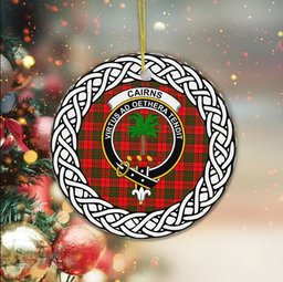 Cairns Scottish Clan Tartan Crest Badge Plaid Ornament Gift. Christmas Tree Ornament Cairns Clan Tartan Ornament Great Calder Ornaments Gift