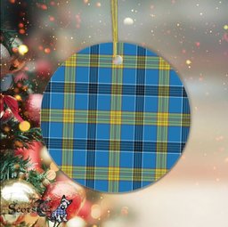 Plaid Christmas Ornaments Scottish Clan Laing Tartan Ornament,  ceramic ornament, personalized christmas ornaments, christmas tree ornaments, christmas door decorations, Plaid Ornament, Tartan Ceramic Ornament