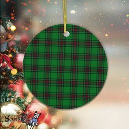 Plaid Christmas Ornaments Scottish Clan Halkett Tartan Ornament,  ceramic ornament, personalized christmas ornaments, christmas tree ornaments, christmas door decorations, Plaid Ornament, Tartan Ceramic Ornament
