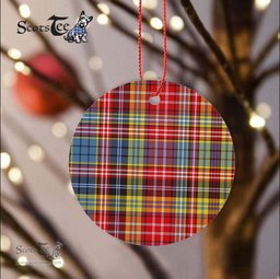 Plaid Christmas Ornaments Scottish Clan Ogilvie Of Airlie Ancient Tartan Ornament,  ceramic ornament, personalized christmas ornaments, christmas tree ornaments, christmas door decorations, Plaid Ornament, Tartan Ceramic Ornament