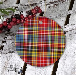 Plaid Christmas Ornaments Scottish Clan Ogilvie Of Airlie Ancient Tartan Ornament,  ceramic ornament, personalized christmas ornaments, christmas tree ornaments, christmas door decorations, Plaid Ornament, Tartan Ceramic Ornament
