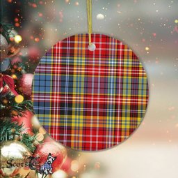 Plaid Christmas Ornaments Scottish Clan Ogilvie Of Airlie Ancient Tartan Ornament,  ceramic ornament, personalized christmas ornaments, christmas tree ornaments, christmas door decorations, Plaid Ornament, Tartan Ceramic Ornament