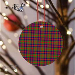 Plaid Christmas Ornaments Scottish Clan Gow Tartan Ornament,  ceramic ornament, personalized christmas ornaments, christmas tree ornaments, christmas door decorations, Plaid Ornament, Tartan Ceramic Ornament