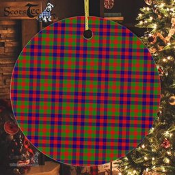 Plaid Christmas Ornaments Scottish Clan Gow Tartan Ornament,  ceramic ornament, personalized christmas ornaments, christmas tree ornaments, christmas door decorations, Plaid Ornament, Tartan Ceramic Ornament