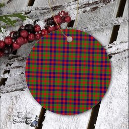 Plaid Christmas Ornaments Scottish Clan Gow Tartan Ornament,  ceramic ornament, personalized christmas ornaments, christmas tree ornaments, christmas door decorations, Plaid Ornament, Tartan Ceramic Ornament