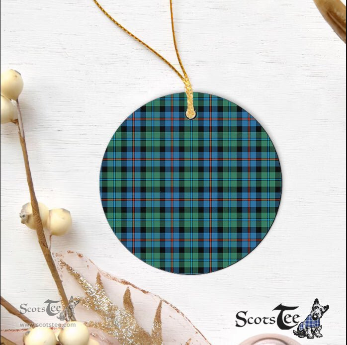 Plaid Christmas Ornaments Scottish Clan Campbell Of Cawdor Ancient Tartan Ornament,  ceramic ornament, personalized christmas ornaments, christmas tree ornaments, christmas door decorations, Plaid Ornament, Tartan Ceramic Ornament