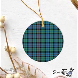 Plaid Christmas Ornaments Scottish Clan Campbell Of Cawdor Ancient Tartan Ornament,  ceramic ornament, personalized christmas ornaments, christmas tree ornaments, christmas door decorations, Plaid Ornament, Tartan Ceramic Ornament
