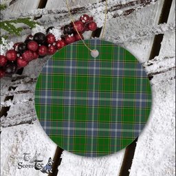Plaid Christmas Ornaments Scottish Clan Pringle Tartan Ornament,  ceramic ornament, personalized christmas ornaments, christmas tree ornaments, christmas door decorations, Plaid Ornament, Tartan Ceramic Ornament
