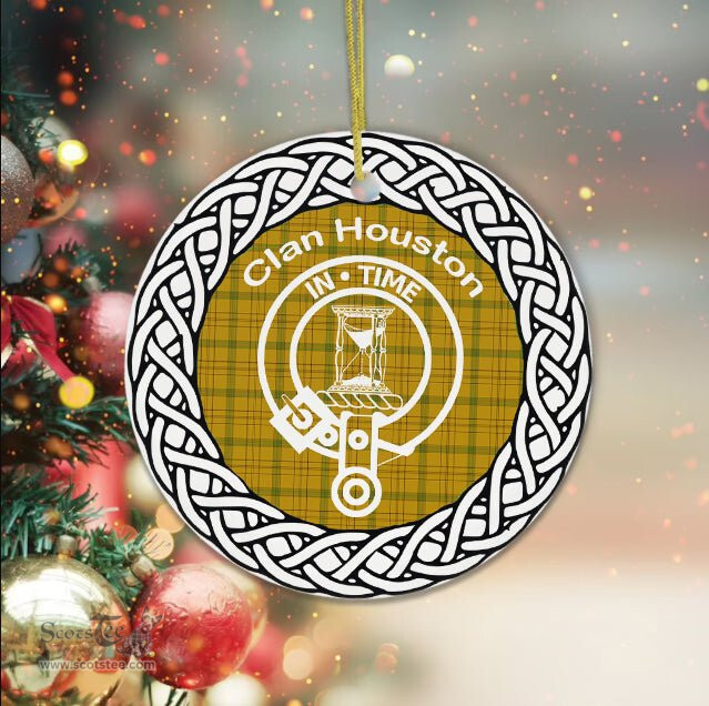 Houston Clan Tartan Crest Badge Plaid Ornament Gift. Christmas Tree Ornament Tartan Ornament Great Christmas Ornaments Gift - Scotstee Shop