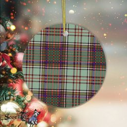 Plaid Christmas Ornaments Scottish Clan MacAndrew Tartan Ceramic Ornament Plaid Ornaments - Scotstee Shop
