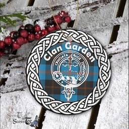 Garden Clan Tartan Crest Badge Plaid Ornament Gift. Christmas Tree Ornament Tartan Ornament Great Christmas Ornaments Gift - Scotstee Shop