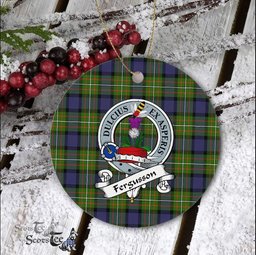Ferguson Scottish Clan Badge Plaid Ornament Gift. Christmas Tree Ornament Ferguson Clan Tartan Ornament Great Christmas Ornaments Gift - Scotstee Shop