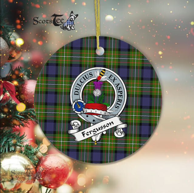 Ferguson Scottish Clan Badge Plaid Ornament Gift. Christmas Tree Ornament Ferguson Clan Tartan Ornament Great Christmas Ornaments Gift - Scotstee Shop