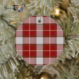 Plaid Christmas Ornaments Scottish Clan MacFie Tartan Ceramic Ornament Plaid Ornaments - Scotstee Shop