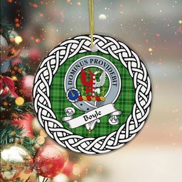 Boyle Scottish Clan Tartan Crest Badge Plaid Ornament Gift. Christmas Tree Ornament Boyle Clan Tartan Ornament,  ceramic ornament, personalized christmas ornaments, christmas tree ornaments, christmas door decorations, Plaid Ornament, Tartan Ceramic Ornament