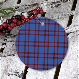 Plaid Christmas Ornaments Scottish Clan Elliot Tartan Ornament,  ceramic ornament, personalized christmas ornaments, christmas tree ornaments, christmas door decorations, Plaid Ornament, Tartan Ceramic Ornament