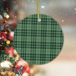 Plaid Christmas Ornaments Scottish Clan MacDonald Lord Of The Isles Hunting Tartan Ceramic Ornament Plaid Ornaments - Scotstee Shop