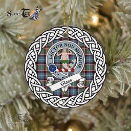 Glass Tartan Ornament,  ceramic ornament, personalized christmas ornaments, christmas tree ornaments, christmas door decorations, Plaid Ornament, Tartan Ceramic Ornament