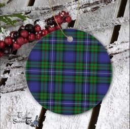 Plaid Christmas Ornaments Scottish Clan Robertson Hunting Modern Tartan Ornament,  ceramic ornament, personalized christmas ornaments, christmas tree ornaments, christmas door decorations, Plaid Ornament, Tartan Ceramic Ornament