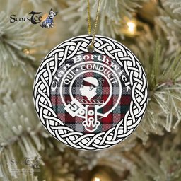 Borthwick Ancient Scottish Clan Tartan Crest Badge Plaid Ornament Gift. Christmas Tree Ornament Borthwick Clan Tartan Ornament,  ceramic ornament, personalized christmas ornaments, christmas tree ornaments, christmas door decorations, Plaid Ornament, Tartan Ceramic Ornament