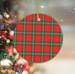 Plaid Christmas Ornaments Scottish Clan MacLaine Of Loch Buie Tartan Ceramic Ornament Plaid Ornaments - Scotstee Shop