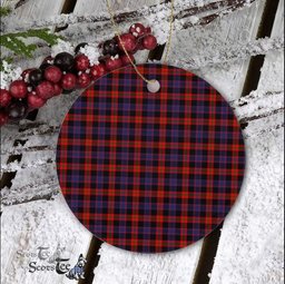 Plaid Christmas Ornaments Scottish Clan Brown Modern Tartan Ornament,  ceramic ornament, personalized christmas ornaments, christmas tree ornaments, christmas door decorations, Plaid Ornament, Tartan Ceramic Ornament