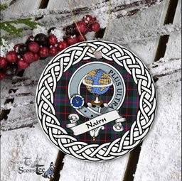 Nairn Tartan Ornament,  ceramic ornament, personalized christmas ornaments, christmas tree ornaments, christmas door decorations, Plaid Ornament, Tartan Ceramic Ornament