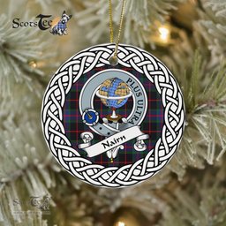 Nairn Tartan Ornament,  ceramic ornament, personalized christmas ornaments, christmas tree ornaments, christmas door decorations, Plaid Ornament, Tartan Ceramic Ornament