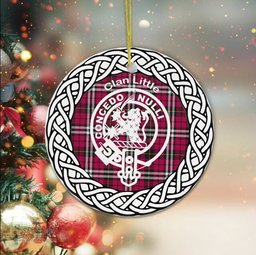 Little Clan Tartan Crest Badge Plaid Ornament Gift. Christmas Tree Ornament Tartan Ornament Great Christmas Ornaments Gift - Scotstee Shop