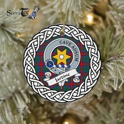 Jardine Tartan Ornament,  ceramic ornament, personalized christmas ornaments, christmas tree ornaments, christmas door decorations, Plaid Ornament, Tartan Ceramic Ornament