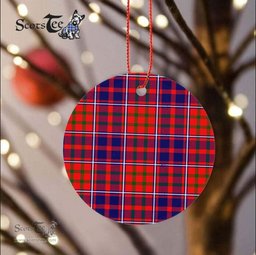 Plaid Christmas Ornaments Scottish Clan Cameron Of Lochiel Modern Tartan Ornament,  ceramic ornament, personalized christmas ornaments, christmas tree ornaments, christmas door decorations, Plaid Ornament, Tartan Ceramic Ornament