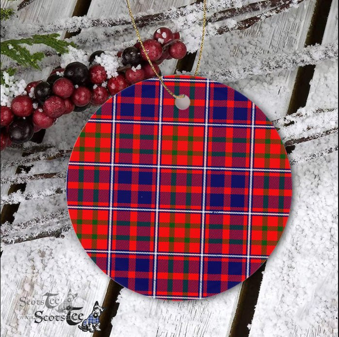 Plaid Christmas Ornaments Scottish Clan Cameron Of Lochiel Modern Tartan Ornament,  ceramic ornament, personalized christmas ornaments, christmas tree ornaments, christmas door decorations, Plaid Ornament, Tartan Ceramic Ornament