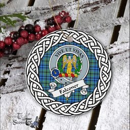 Falconer Tartan Ornament,  ceramic ornament, personalized christmas ornaments, christmas tree ornaments, christmas door decorations, Plaid Ornament, Tartan Ceramic Ornament