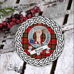 Brodie Scottish Clan Tartan Crest Badge Plaid Ornament Gift. Christmas Tree Ornament Brodie Clan Tartan Ornament Great Boyd Ornaments Gift