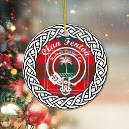 Fenton Ornaments Fenton Clan Tartan Crest Badge Plaid Ornament Gift. Christmas Tree Ornament Tartan Ornament Great Christmas Ornaments Gift - Scotstee Shop