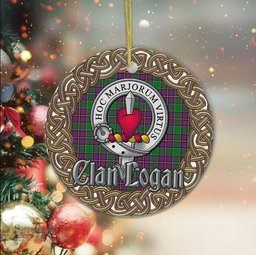 Logan Celtic Circle Plaid Ornament Gift. Christmas Tree Ornament Tartan Ornament Great Christmas Ornaments Gift - Scotstee Shop