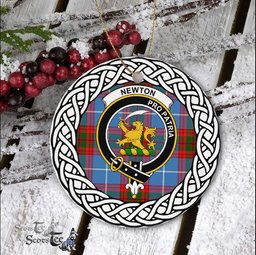 Newton Tartan Ornament,  ceramic ornament, personalized christmas ornaments, christmas tree ornaments, christmas door decorations, Plaid Ornament, Tartan Ceramic Ornament