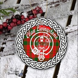Livingstone Clan Tartan Crest Badge Plaid Ornament Gift. Christmas Tree Ornament Tartan Ornament Great Christmas Ornaments Gift - Scotstee Shop