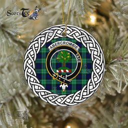 Abercrombie Scottish Clan Tartan Crest Badge Plaid Ornament Gift. Christmas Tree Ornament Abercrombie Clan Tartan Ornament Great Christmas Ornaments Gift - Scotstee Shop