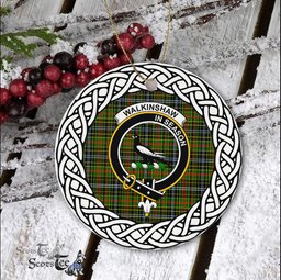 Walkinshaw Tartan Ornament,  ceramic ornament, personalized christmas ornaments, christmas tree ornaments, christmas door decorations, Plaid Ornament, Tartan Ceramic Ornament